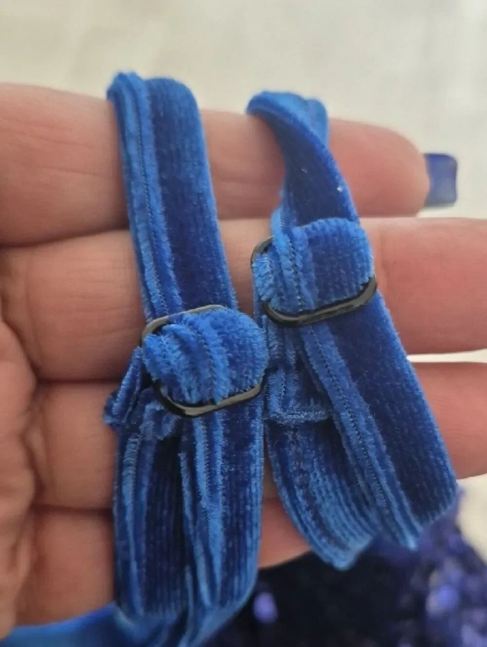 Royal Blue Sequin Spaghetti Strap Camisole - Picture 13 of 16